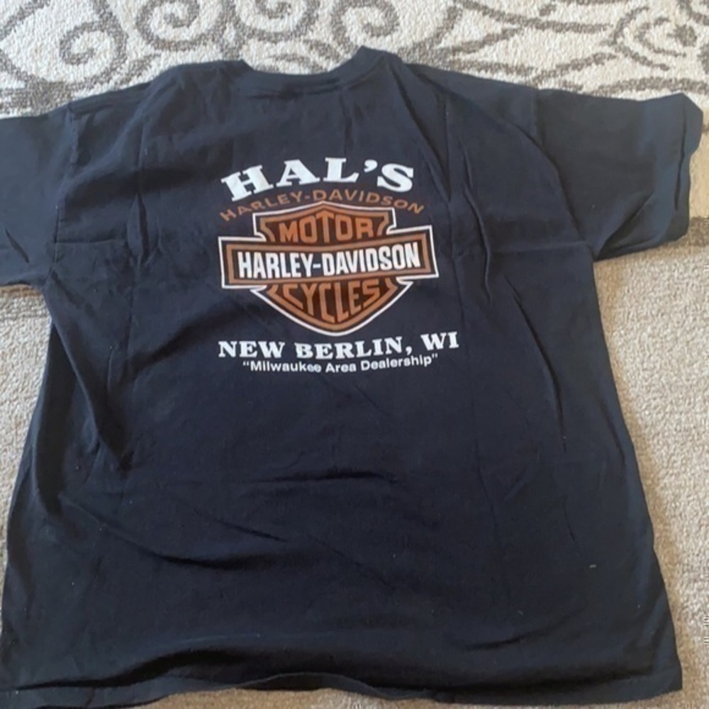 Harley-Davidson Milwaukee 105th Anniversary Black Graphic T-Shirt XL - Picture 6 of 7